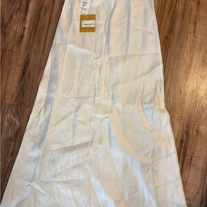 Sandro White Lace-Trimmed Skirt